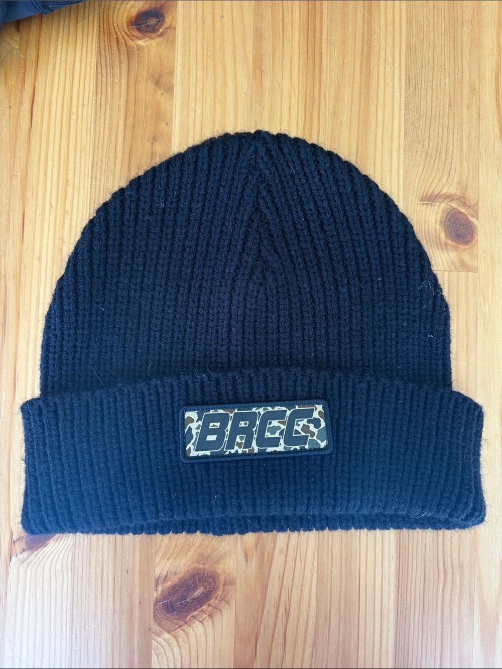 BRCC Black Ribbed Knit Beanie Hat